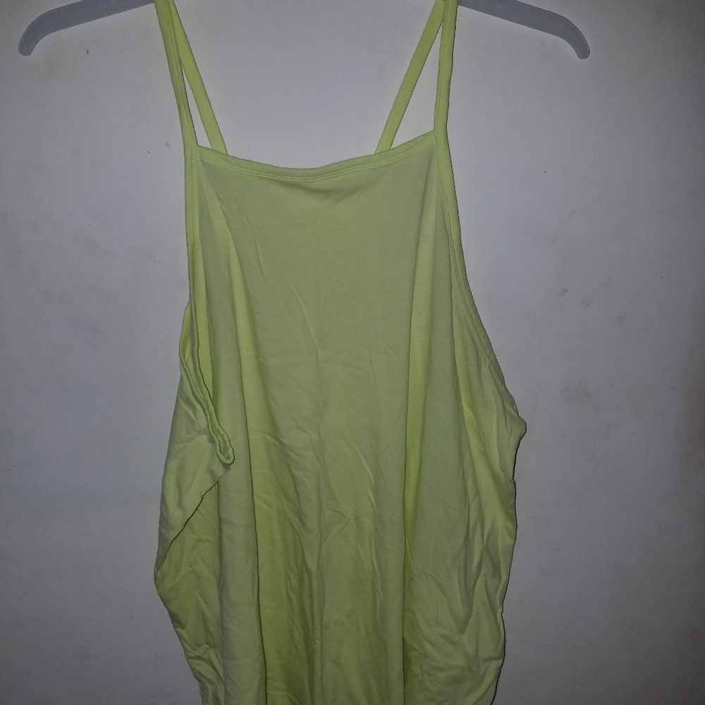 Old Navy XXL Lime Green Square Neck Racerback Tank